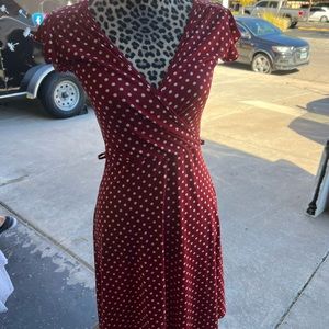 Cute white red dress with white polkadots.